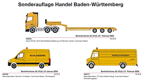 Herpa Sonderauflage Handel Baden-Württemberg